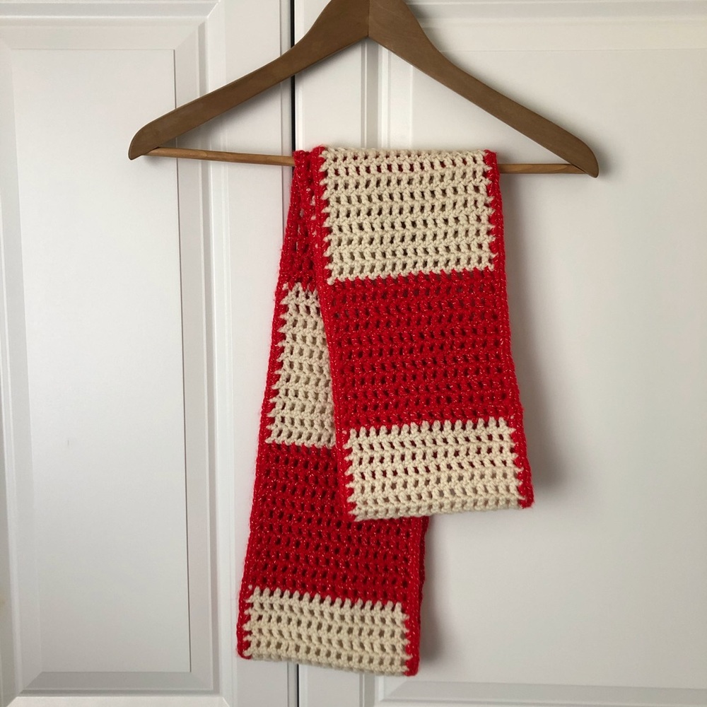 Handmade Candy Cane Infinity Scarf